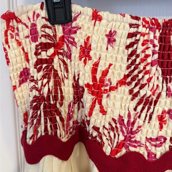 Caroline Constas Red and White Textured Fabric - Picture 5 of 9